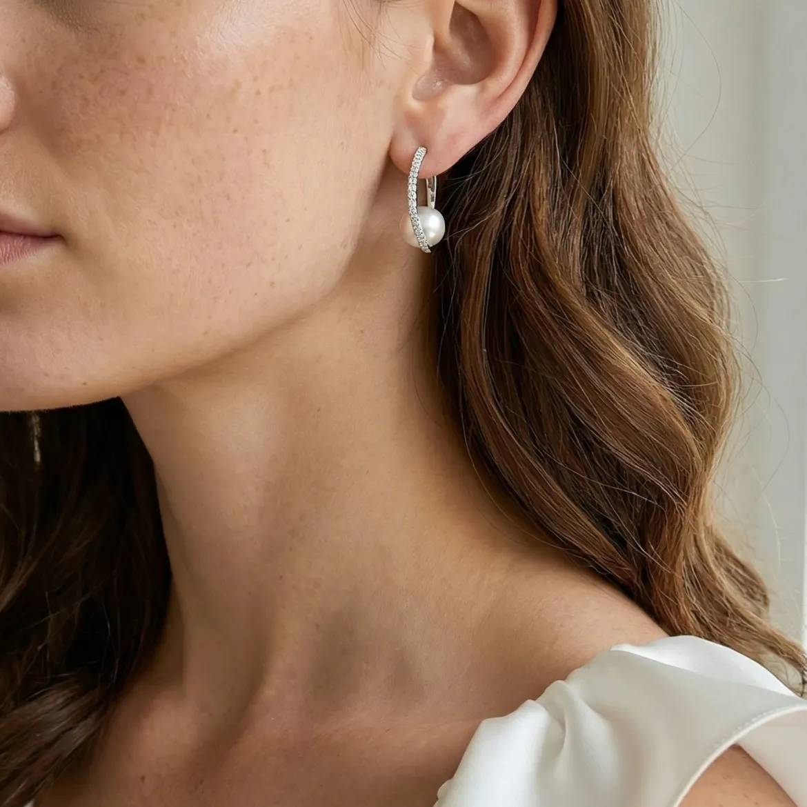 Akoya Pearl & Diamond Eliza Drop Earrings