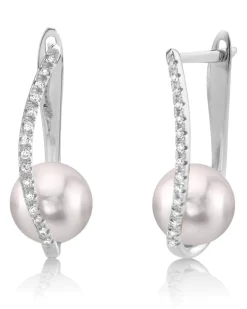 Akoya Pearl & Diamond Eliza Drop Earrings