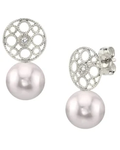 Akoya Pearl & Diamond Faye Drop Earrings