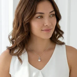 Akoya Pearl & Diamond Lacy Pendant