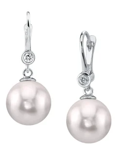 Akoya Pearl & Diamond Michelle Earrings