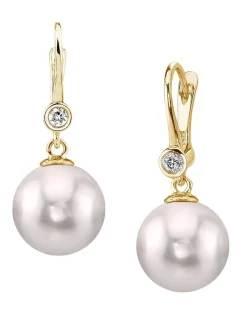 Akoya Pearl & Diamond Michelle Earrings