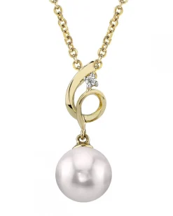Akoya Pearl & Diamond Symphony Pendant- Choose Your Pearl Color