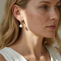 Akoya Pearl Dangling Diamond Earrings- Choose Your Pearl Color