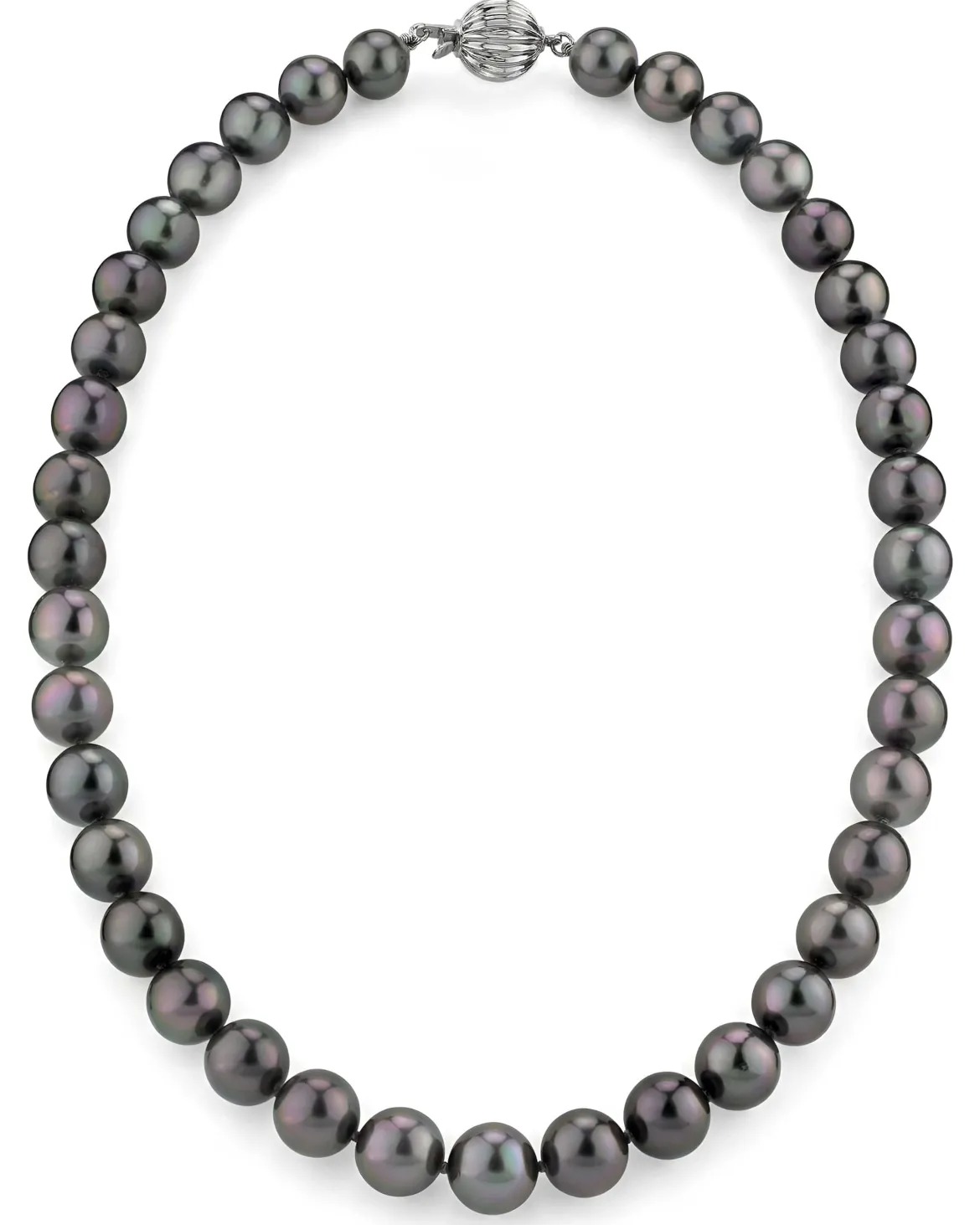 Aubergine "Eggplant Purple" Tahitian Pearl Necklace, 9.0-11.0mm - AAAA Quality