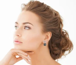 Back Tahitian Pearl & Diamond Faye Drop Earrings