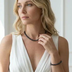 Black Akoya Pearl Bracelet, 5.5-6.0mm - Choose Your Quality