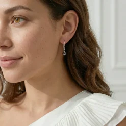 Black Akoya Pearl Linda Earrings