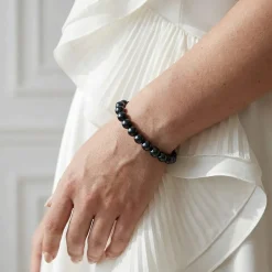 Black Japanese Akoya Pearl Bracelet, 7.5-8.0mm