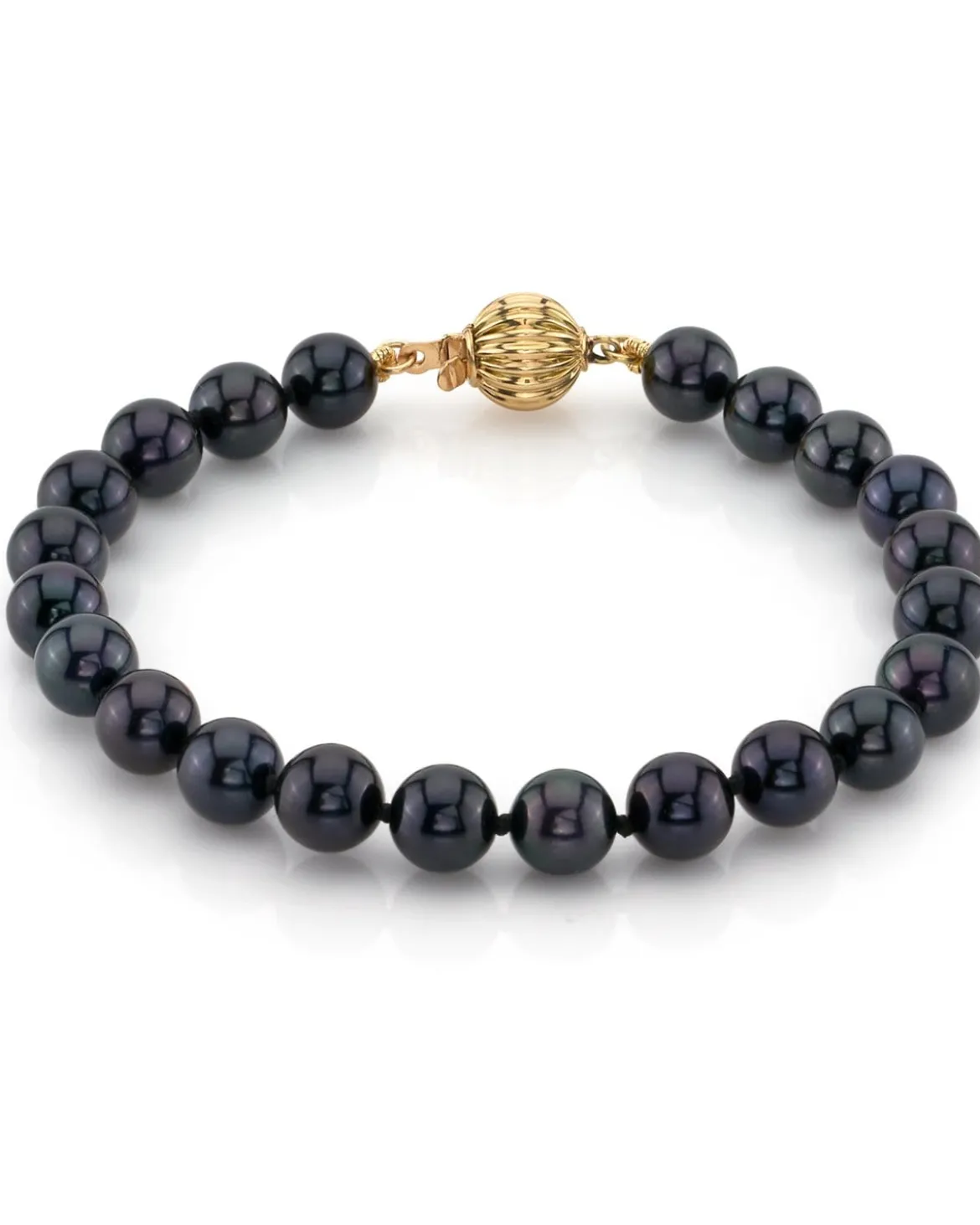 Black Japanese Akoya Pearl Bracelet, 6.5-7.0mm