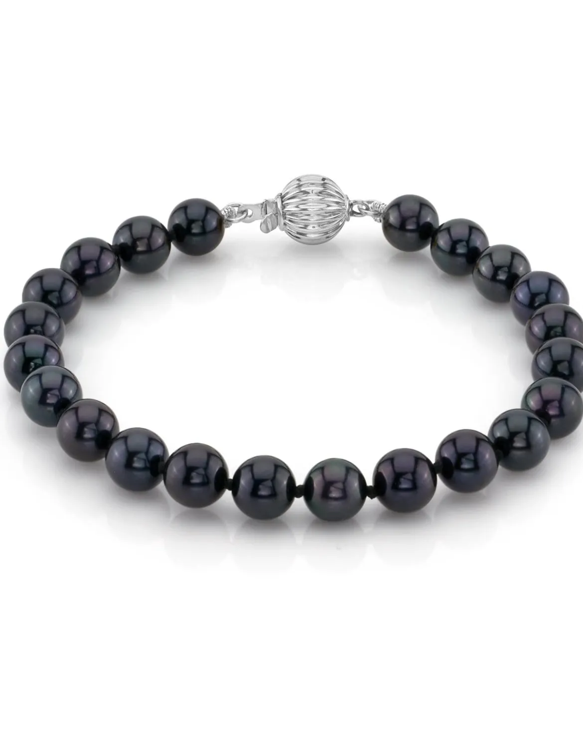 Black Japanese Akoya Pearl Bracelet, 6.5-7.0mm