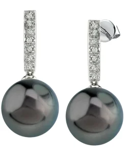 Black Tahitian & Diamond High Life Dangle Earrings