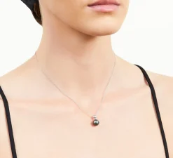 Black Tahitian Pearl & Diamond Sweetheart Pendant