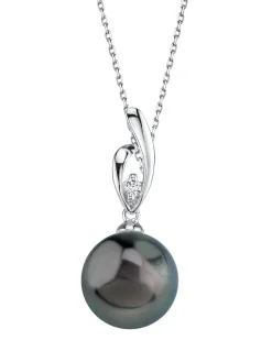 Black Tahitian Pearl & Diamond Asterie Pendant