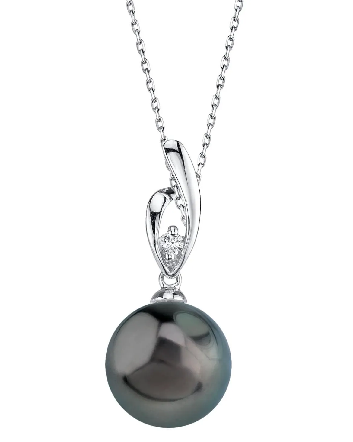 Black Tahitian Pearl & Diamond Asterie Pendant