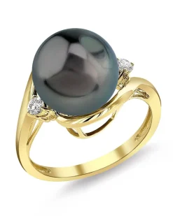 Black Tahitian Pearl & Diamond Sorbet Cocktail Ring