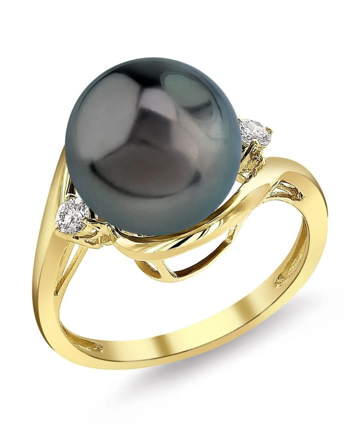 Black Tahitian Pearl & Diamond Sorbet Cocktail Ring