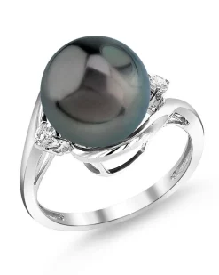 Black Tahitian Pearl & Diamond Sorbet Cocktail Ring