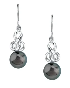 Black Tahitian Pearl Arrakis Dangle Earrings