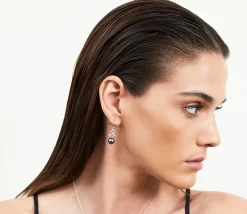 Black Tahitian Pearl Arrakis Dangle Earrings