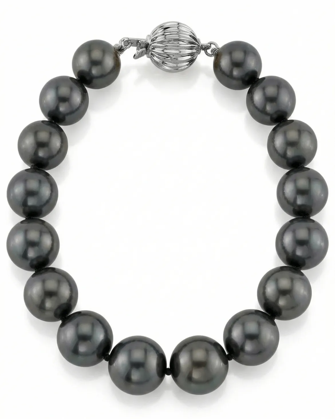 Black Tahitian Pearl Bracelet, 9.0-10.0mm - AAAA Quality