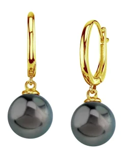 Black Tahitian Pearl Sirius Dangle Earrings