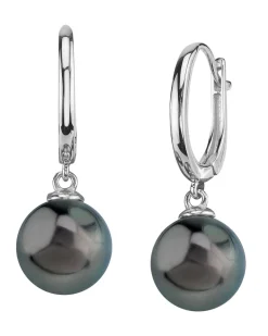 Black Tahitian Pearl Sirius Dangle Earrings