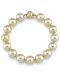 Champagne Golden South Sea Pearl Bracelet, 9.0-10.0mm