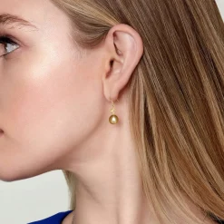 Golden South Sea Pearl & Diamond Gentry Earrings