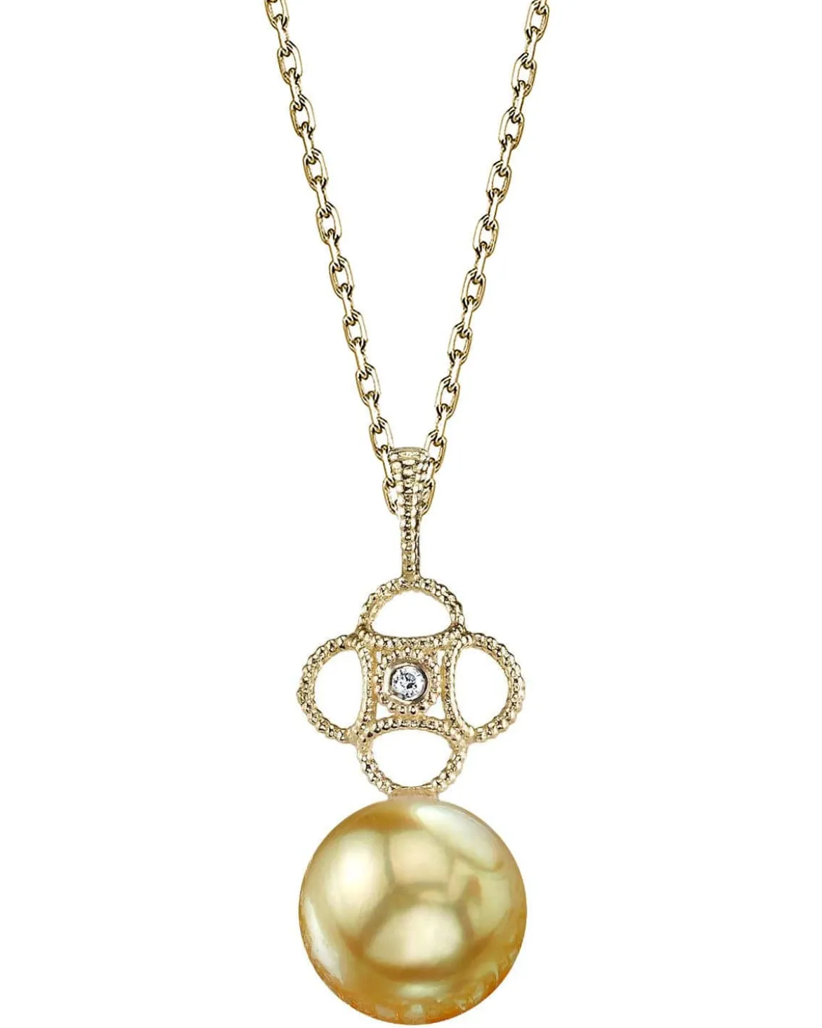 Golden South Sea Pearl & Diamond Gentry Pendant