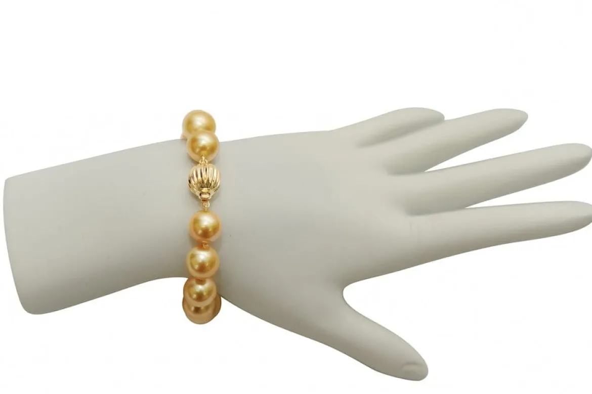 Golden South Sea Pearl Bracelet, 10.0-11.0mm