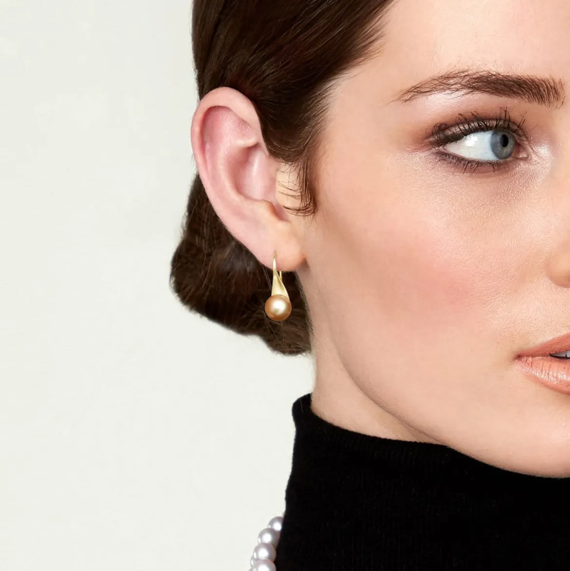 Golden South Sea Pearl Honey Dangle Earrings