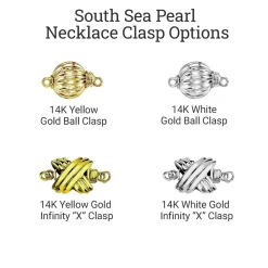 Golden South Sea Pearl Necklace, 9.0-11.0mm - AAA Quality