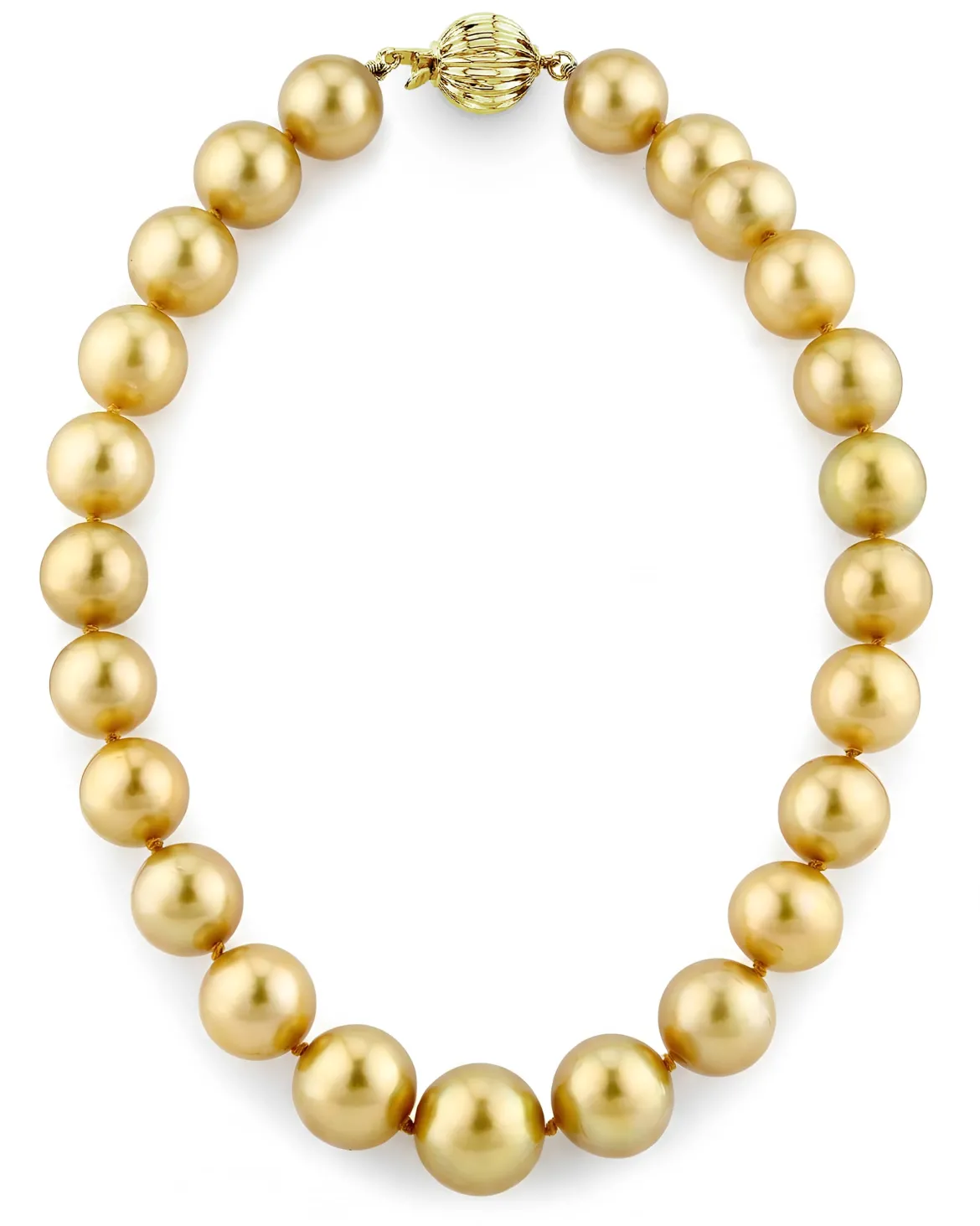 Golden South Sea Pearl Necklace, 12.0-15.0mm - AAA Quality