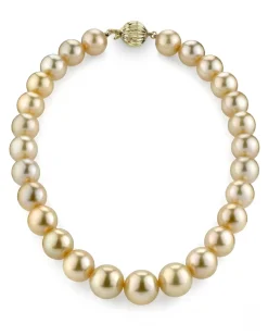 Golden South Sea Pearl Necklace, 14.0-16.0mm - AAAA Quality