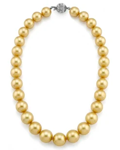 Golden South Sea Pearl Necklace, 12.0-14.0mm - AAA Quality