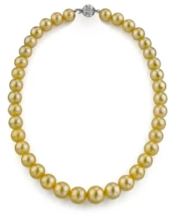 Golden South Sea Pearl Necklace, 9.0-11.0mm - AAA/Gem Quality
