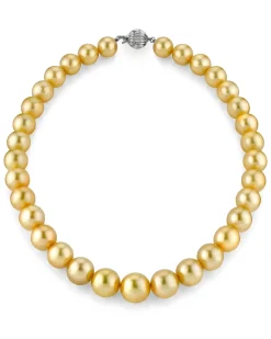 Golden South Sea Pearl Necklace, 10.0-12.0mm - AAAA Quality