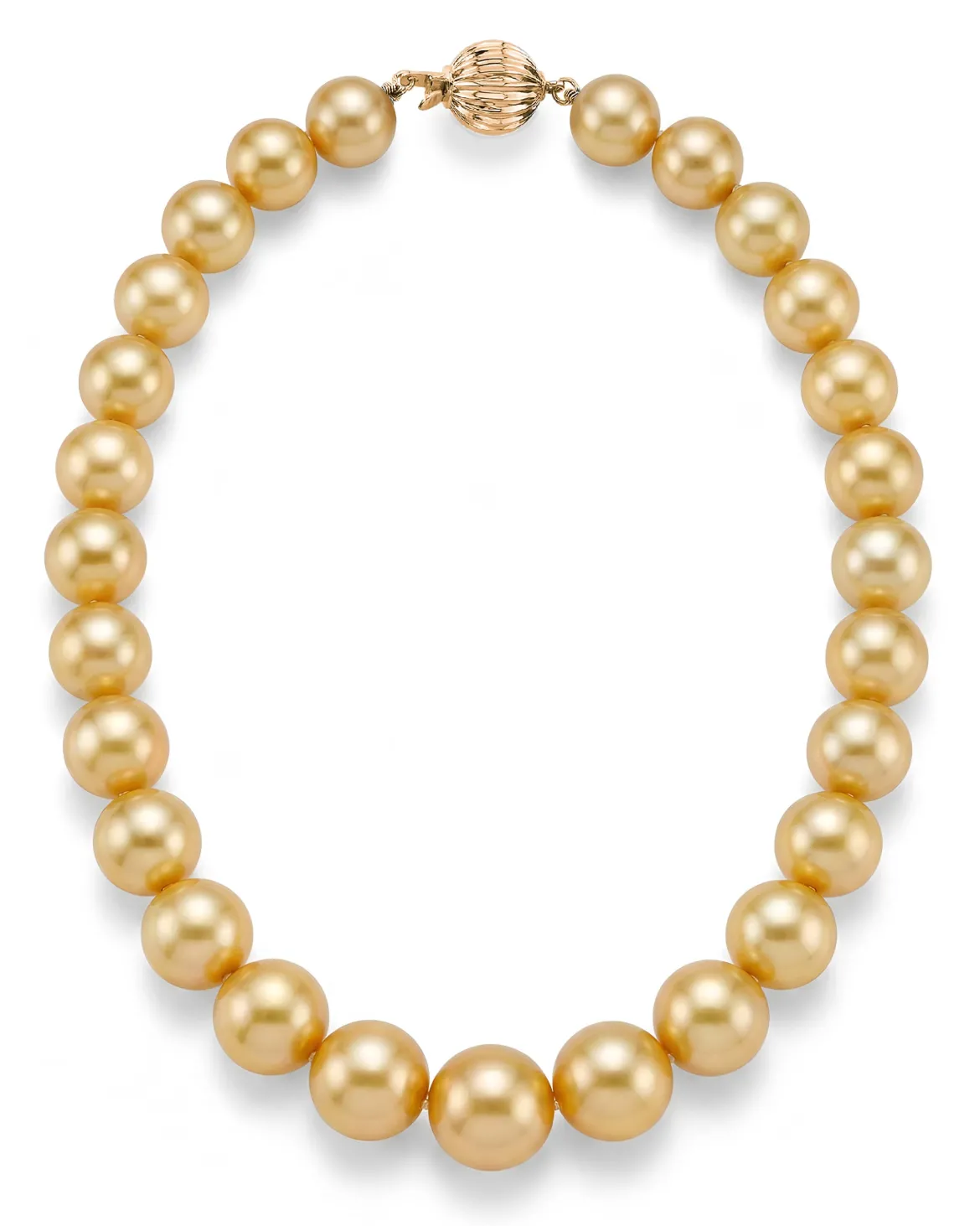 Golden South Sea Pearl Necklace, 13.0-15.0mm - AAAA Quality