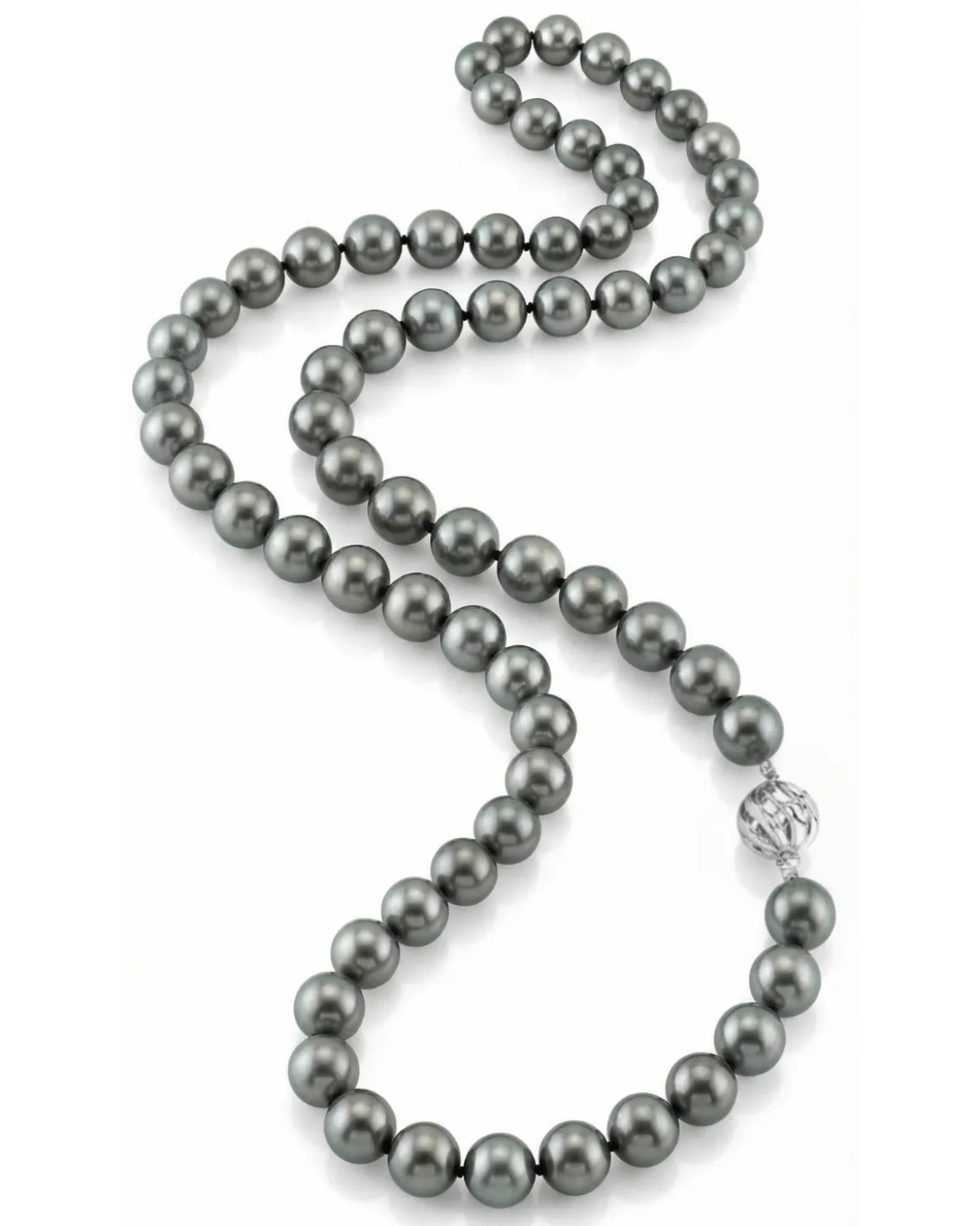 Green Tahitian Opera Length Pearl Necklace, 12.0-13.0mm - AAAA Quality