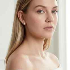 Japanese Akoya Pearl Kitty Cat Stud Earrings