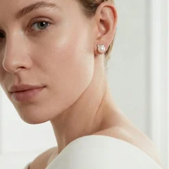 Japanese Akoya Pearl Kitty Cat Stud Earrings