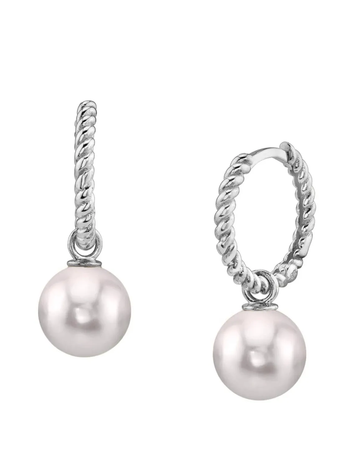 Japanese Akoya Pearl Via Earrings