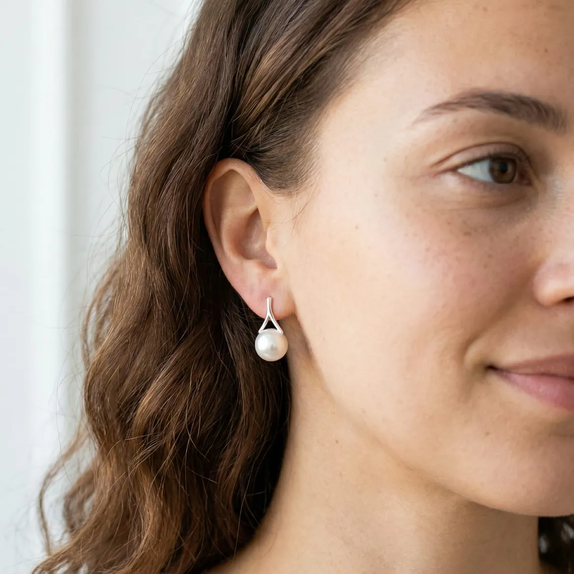 Japanese Akoya Pearl "Wren" Dangle Earrings