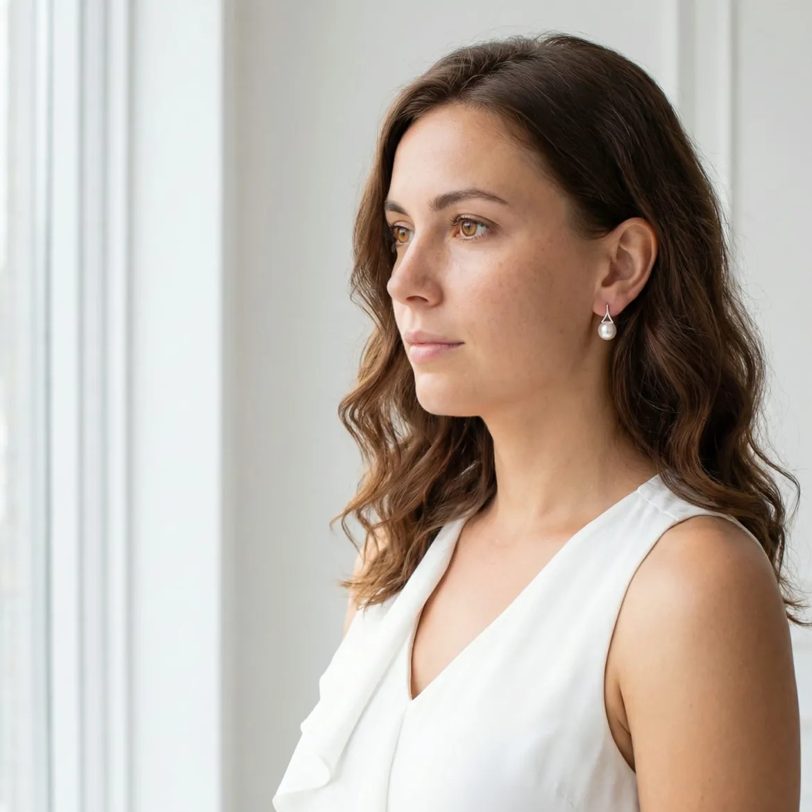 Japanese Akoya Pearl "Wren" Dangle Earrings