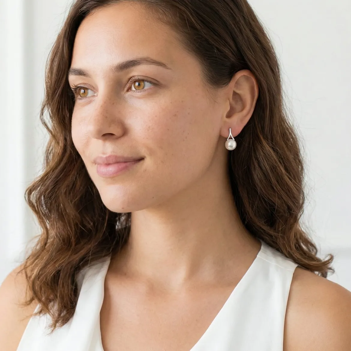 Japanese Akoya Pearl "Wren" Dangle Earrings