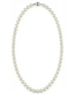 Japanese Akoya White Pearl Necklace, 6.5-7.0mm - AAA Quality