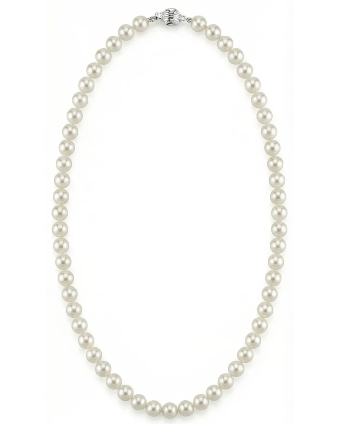Japanese Akoya White Pearl Necklace, 6.5-7.0mm - AAA Quality
