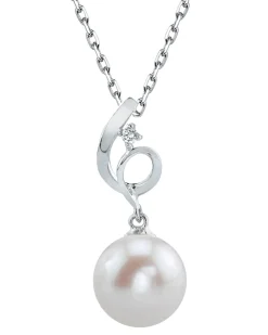 14K Gold Freshwater Pearl & Diamond Symphony Pendant