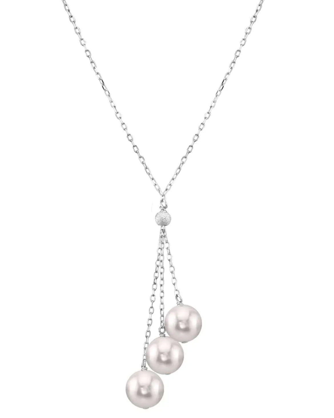 14K Gold Japanese Akoya Pearl Tin Cup Cluster Pendant